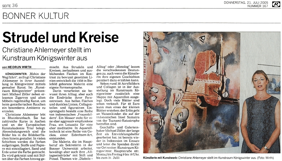 Bonner Rundschau 21.07.2005 Strudel und Kreise